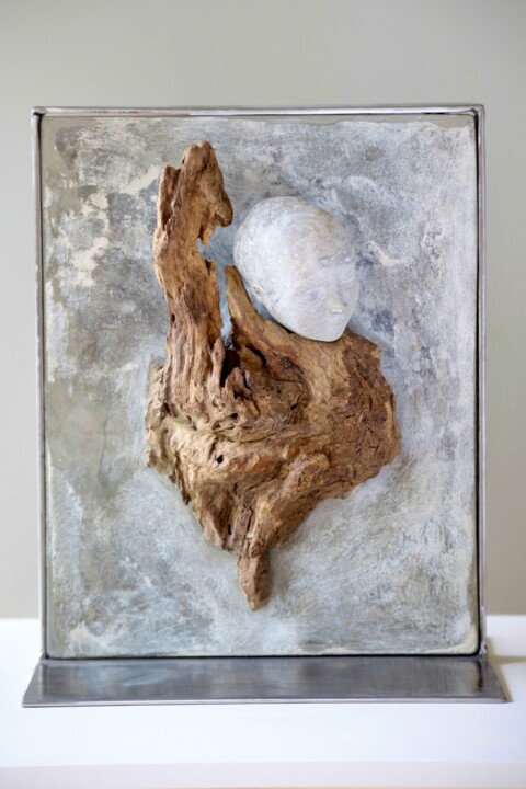 Sculpture titled "Osmose" by Yolaine Rilhac, Original Artwork, Wood