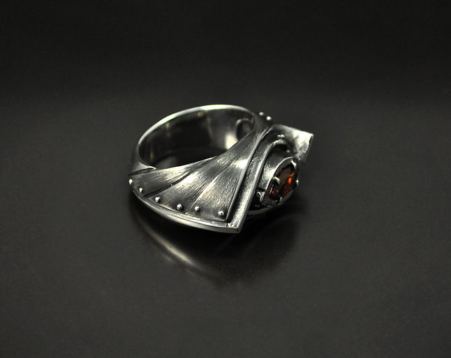 Ремесла под названием "Industrial ring "Am…" - Yulia Gato, Подлинное произведение искусства, Ювелирные изделия