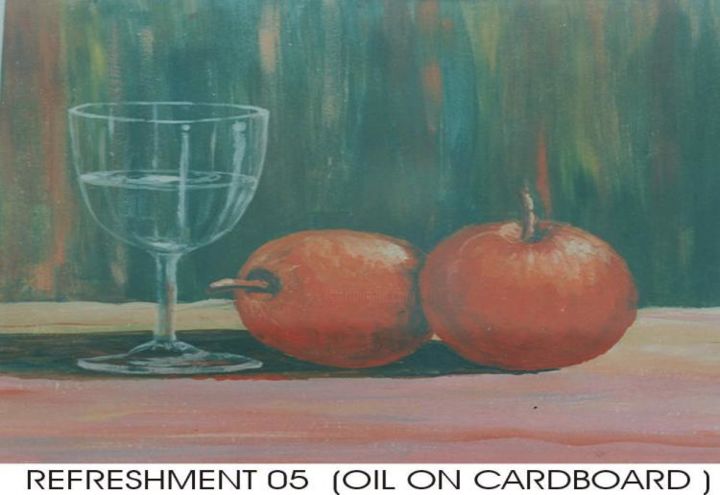 Pintura titulada "refreshment" por Osama, Obra de arte original