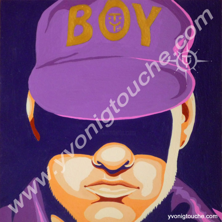 Painting titled "B.BOY" by Yvonig Touche, Original Artwork, Acrylic