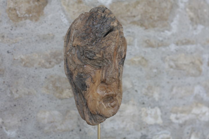 Sculpture intitulée "Masque sombre" par Yvonnick, Œuvre d'art originale