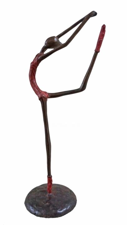 Escultura titulada "Danseuse rouge" por Zako, Obra de arte original, Bronce
