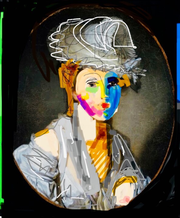 Arte digitale intitolato "Lilou" da Zambelli, Opera d'arte originale, Penna gel