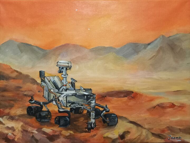 绘画 标题为“Спутники Марса” 由Jasmine Brut, 原创艺术品, 丙烯
