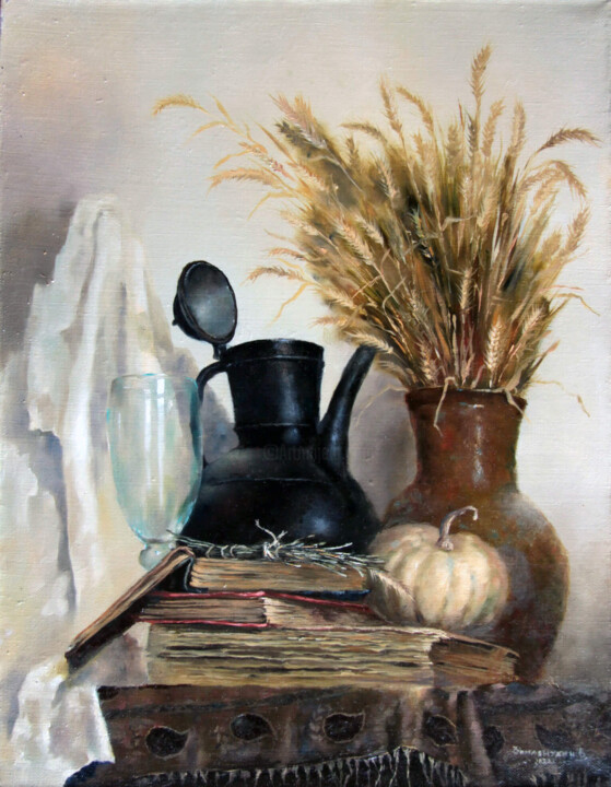 Painting titled "Harvest" by Zerrt, Original Artwork, Oil