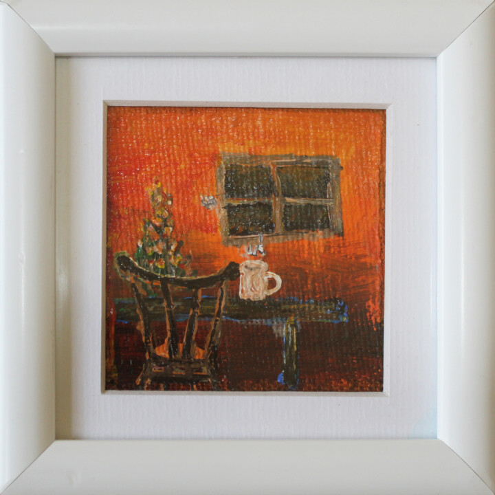 Peinture intitulée "Christmas.. A warm…" par Ziad Dib Jreige, Œuvre d'art originale, Acrylique Monté sur Carton