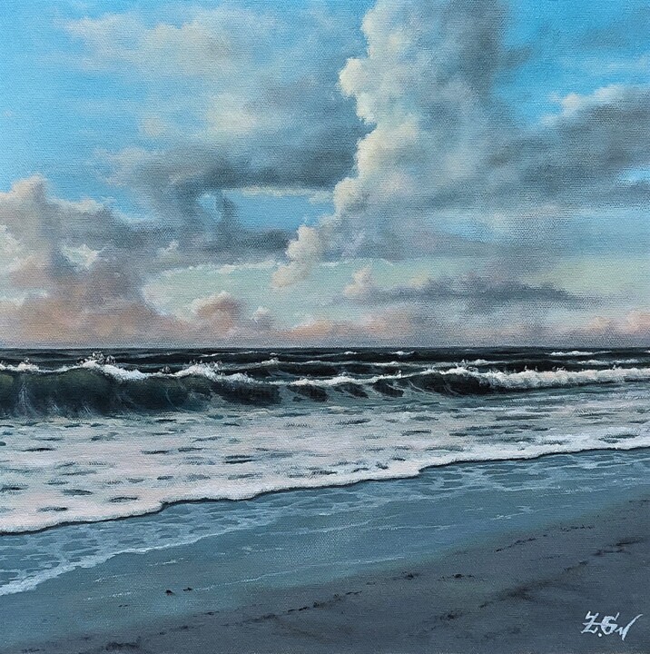 Malarstwo zatytułowany „''Cloudy afternoon'…” autorstwa Zigmars ''Sigmar'' Grundmanis, Oryginalna praca, Olej