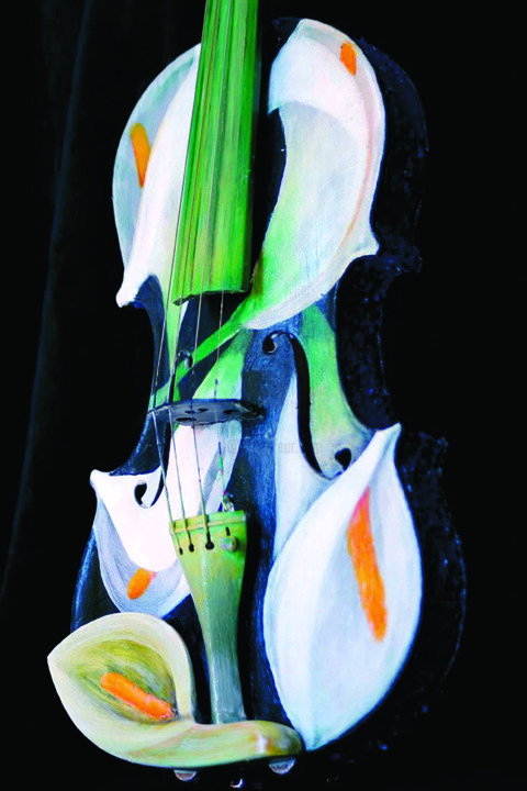 Peinture intitulée "Art of the Violin (…" par Zita Barbara Sanders, Œuvre d'art originale, Acrylique