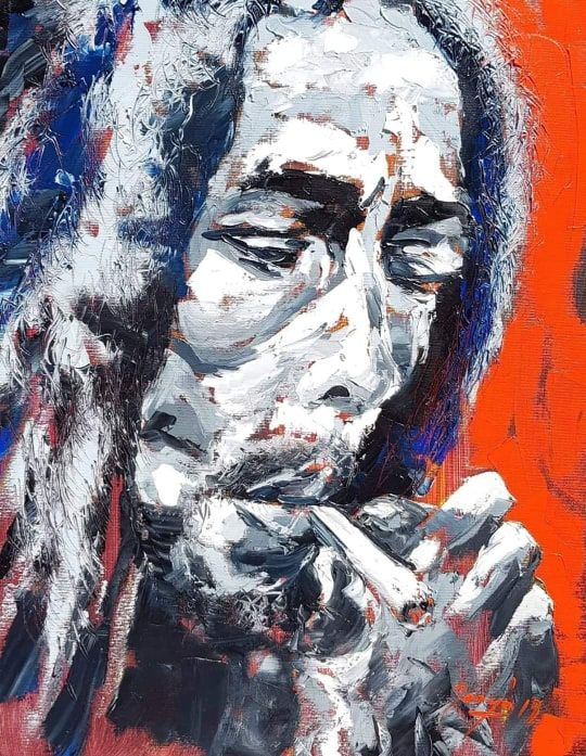 Pintura titulada "Bob Marley" por Zoltán Jancsó, Obra de arte original, Oleo