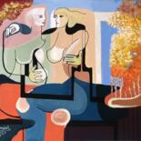 Pintura titulada "Couple Relatioships…" por Abdelrahman Shamieh, Obra de arte original, Acrílico Montado en Bastidor de cami…