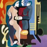 Pintura intitulada "Couple Relatioships…" por Abdelrahman Shamieh, Obras de arte originais, Acrílico Montado em Armação em m…