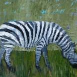 Malerei mit dem Titel "Zebra" von Alexander Antadze, Original-Kunstwerk, Öl