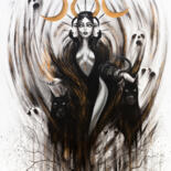 Malerei mit dem Titel "Hecate - Dark Godde…" von Alexandr Karpov, Original-Kunstwerk, Acryl
