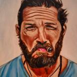 Painting titled "Portrait of Tom Har…" by Amos Monks, Original Artwork, Oil