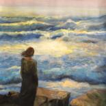 Painting titled "SOLITUDE" by Anne-Marie Callamard, Original Artwork, Acrylic
