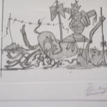 Gravures & estampes intitulée "sueno y mentira de…" par Christian Reuter, Œuvre d'art originale, Eau-forte