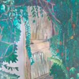 Peinture intitulée ""La porte abandonné…" par Antoine Devaux, Œuvre d'art originale, Acrylique