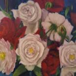 "Rose Painting Flowe…" başlıklı Tablo Anzhelika Izzi tarafından, Orijinal sanat, Petrol