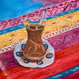Картина под названием "''Turkish chai''Tra…" - Elena Tuncer, Подлинное произведение искусства, Акварель