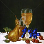 Painting titled ""STILL LIFE WITH WH…" by Arthuris, Original Artwork, Oil