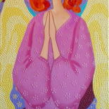 Painting titled "Guardian Angel" by Anart, Original Artwork, Acrylic