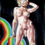 Painting titled "LGBT Marilyn" by Bela Kovacs, Original Artwork, Acrylic