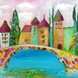 Peinture intitulée "Die Brücke" par Blanka Mandel, Œuvre d'art originale, Acrylique