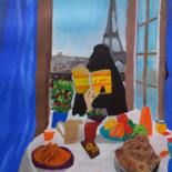 "Breakfast in paris" başlıklı Tablo Burcu Panahi tarafından, Orijinal sanat, Akrilik