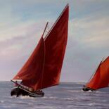 Painting titled "The galway hookers" by Cathal O Malley, Original Artwork, Acrylic