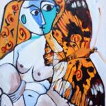 Painting titled "Painted Lady - Vane…" by Christopher Walker, Original Artwork, Oil