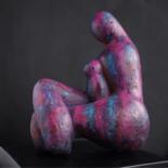 Sculpture intitulée "Purple Mama" par Daniel Gomez, Œuvre d'art originale, Béton