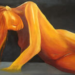 Pintura intitulada "nudo di donna" por Daria Ceppelli, Obras de arte originais, Óleo Montado em Armação em madeira
