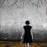 제목이 "WALKING BAREFOOT"인 미술작품 Db Waterman로, 원작, 아크릴 나무 들것 프레임에 장착됨