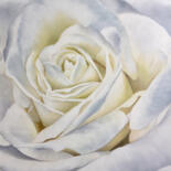 Painting titled "The White Rose's Wh…" by Edita Sarukhanyan, Original Artwork, Acrylic