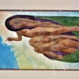 Pintura titulada "Zephyrs" por Edwin Loftus, Obra de arte original, Acuarela Montado en Cartulina