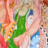 Σχέδιο με τίτλο "The Virgin Dreams o…" από Edwin Loftus, Αυθεντικά έργα τέχνης, Παστέλ Τοποθετήθηκε στο Άλλος άκαμπτος πίνακ…