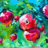 Pintura titulada "Pomegranates - oil…" por Ekaterina Larina, Obra de arte original, Oleo