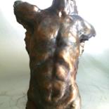 Sculptuur getiteld ""Biomechanics.Male"…" door Elena Kraft, Origineel Kunstwerk, Polymeer klei