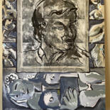 Malarstwo zatytułowany „(TP N°01) Roger Pai…” autorstwa Elise Cabanes, Oryginalna praca, Akryl Zamontowany na Drewniana rama…