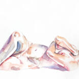 Ζωγραφική με τίτλο "Nude No. 18" από Elizabeth Becker, Αυθεντικά έργα τέχνης, Ακουαρέλα