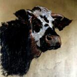 Drawing titled "VACHE" by Elodie Guiraud Egc, Original Artwork