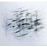 Tekening getiteld "Passages" door Gérard Esquerre, Origineel Kunstwerk, Potlood Gemonteerd op Karton