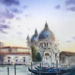 「Santa Maria della S…」というタイトルの絵画 Eugenia Gorbachevaによって, オリジナルのアートワーク, 水彩画