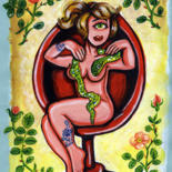 "Miss Cyclope au ser…" başlıklı Resim Florence H tarafından, Orijinal sanat, Akrilik Karton üzerine monte edilmiş