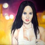 Peinture intitulée "Megan Fox" par Franco Fumo, Œuvre d'art originale, Huile