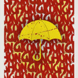 Druckgrafik mit dem Titel "Hong Kong Umbrella" von Für - Urban Art Labo, Original-Kunstwerk, Digitaldruck