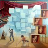 Painting titled "Risk of magic" by Gyuri Lohmuller, Original Artwork, Oil Mounted on artwork_cat.