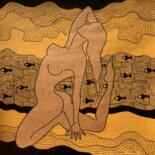 Disegno intitolato "By the River" da Hiranya R, Opera d'arte originale, Inchiostro