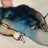 "Dream in blue" başlıklı Tablo Hugo Bartoli tarafından, Orijinal sanat, Mürekkep