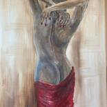 Pintura titulada "red towel" por Ingo Müller, Obra de arte original, Acrílico Montado en Bastidor de camilla de madera